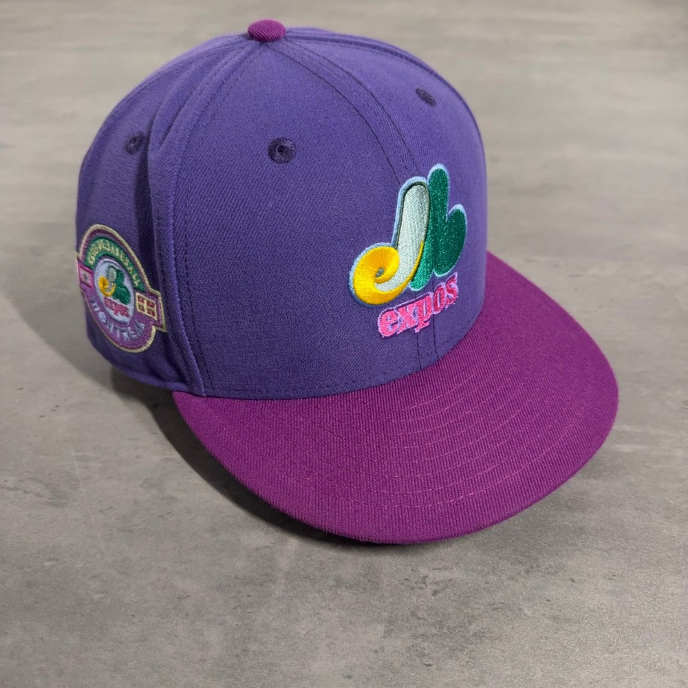 MyFitteds Montreal Expos New Era Hat 7 3/4 Roald Dahl Pack 90s Taco Bell Purple